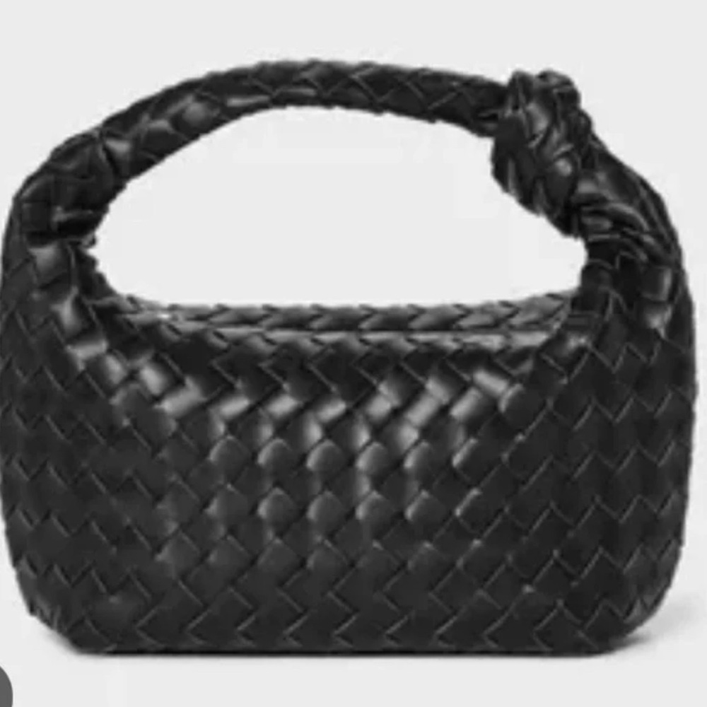 NWT A NEW DAY MINI WOVEN BLACK PURSE - Picture 2 of 3